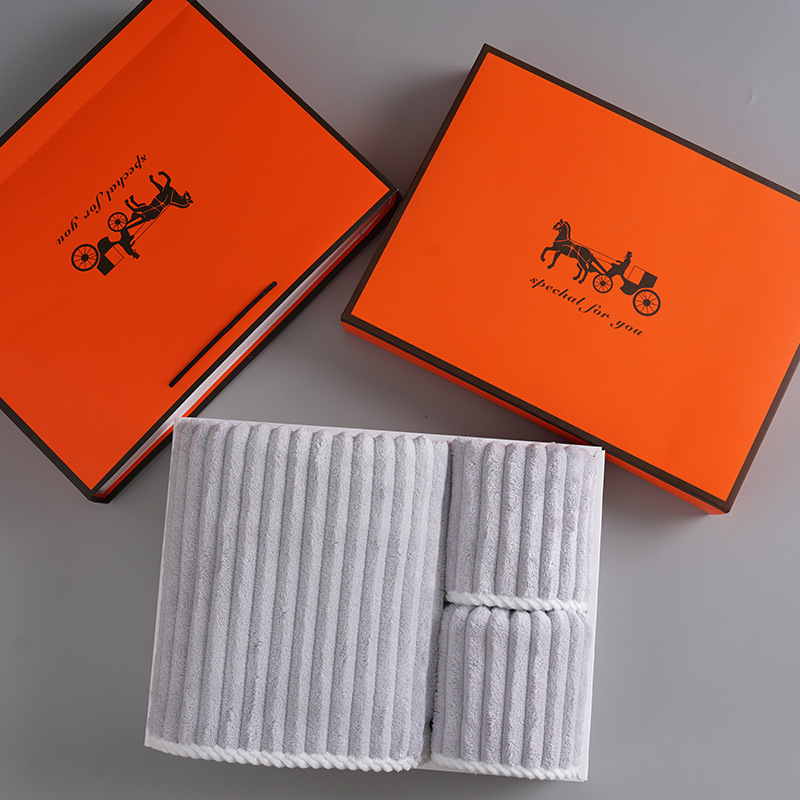 Wholesale coral fleece towel bath towel suit gift box home thick soft absorbent towel can be printed LOGO Wholesale coral fleece towel bath towel suit gift box home thick soft absorbent towel can be printed LOGO