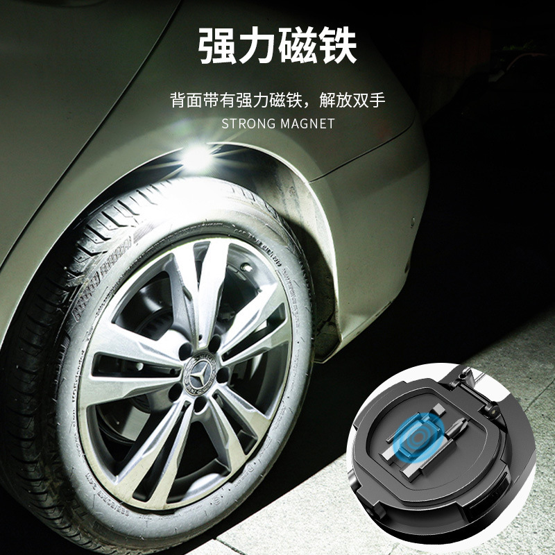 Transfronterizo nuevo llavero recargable al aire libre luz mini linterna portátil multifuncional luz de trabajo revisión del coche