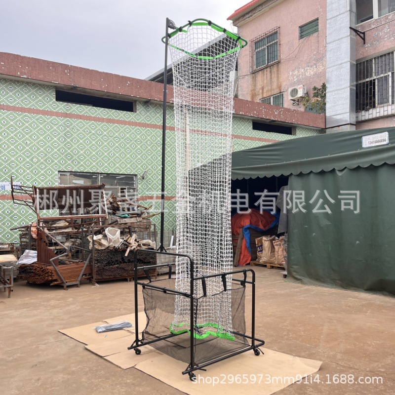 entrenamiento de voleibol almohadilla de malla de bola marco de malla de bola de entrenamiento móvil y móvil indoor y exterior red de recolección de bola con bolsillo de red de segundo paso