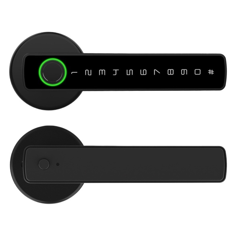 New single handle combination lock aluminum handle graffiti all bluetooth indoor wooden door fingerprint lock spherical smart door lock
