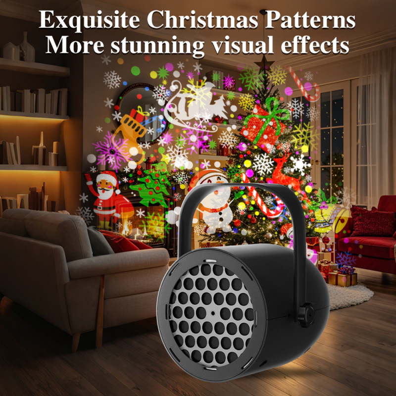 工場直販 16 パターンクリスマスプロジェクターライト USB HD デスクトップクリスマスハロウィンデコレーション雰囲気照明|undefined