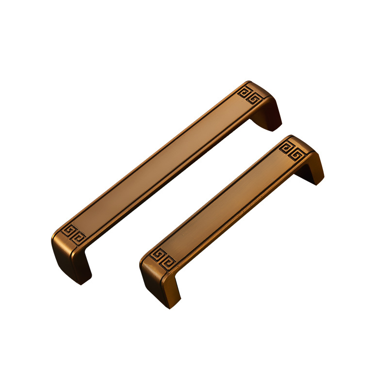 OD59批發櫥櫃抽屜拉手美式衣櫃門把手現代簡約新中式柜子黃古銅咖