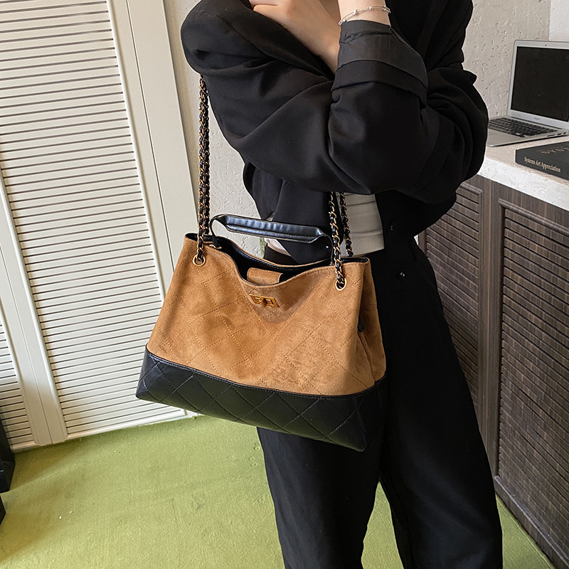 菱格单肩包包女包时尚简约2025新款复古简约斜挎包大容量托特包潮|undefined
