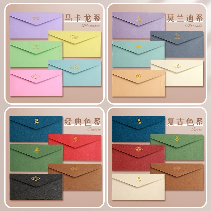 Captive letter paper Western -style business invitation letter retro thick retro envelope color pearl greeting card invitation