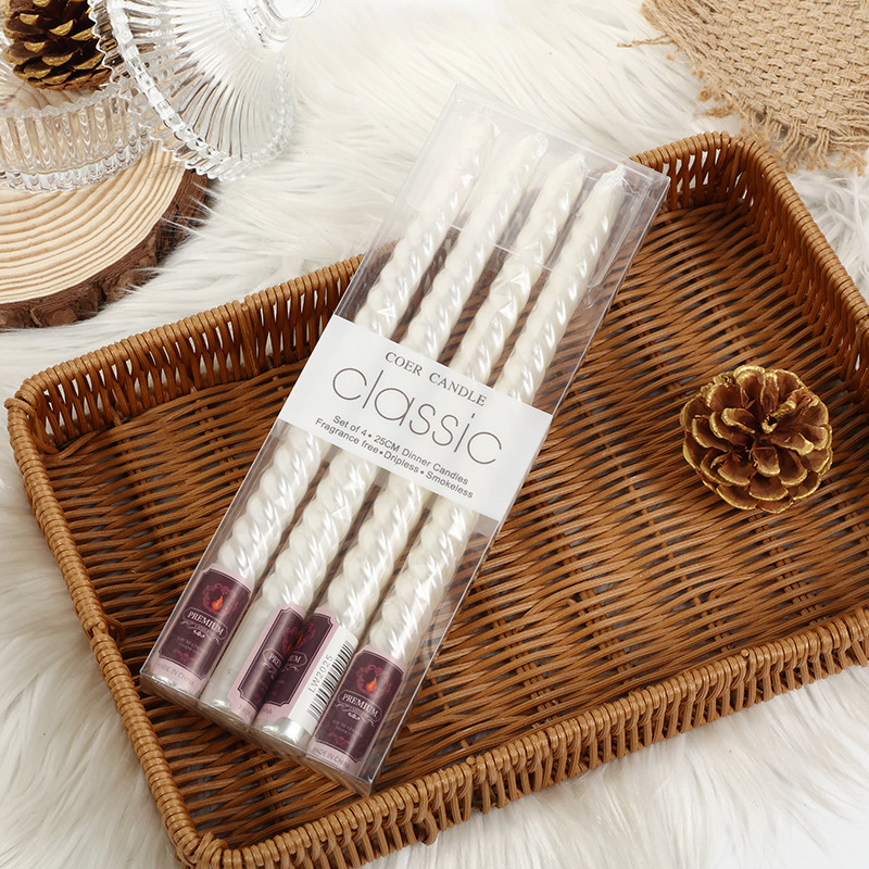 Velas europeas de hilo largo｜Decoración bodas y cenas｜Venta al por mayor