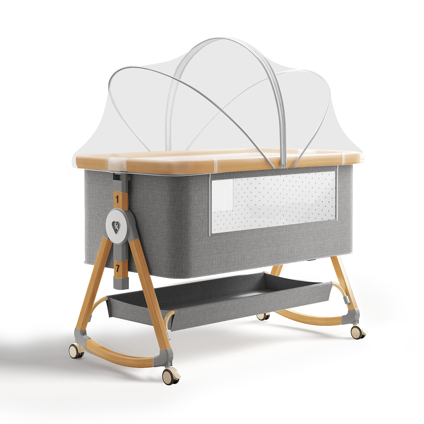 Cuna multifuncional de aleación de aluminio para bebés, cama acoplable, cuna portátil plegable para recién nacidos, venta al por mayor transfronteriza