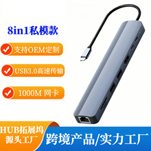 �羳�˺�һ8in1��չ�] ��X������Type-c�DHDTV�W��RJ45�๦��usb