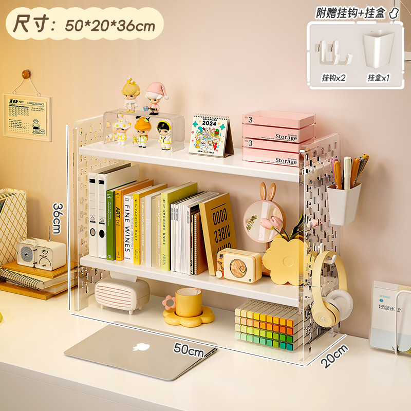 Estante de almacenamiento de acrílico mesa de estantería de escritorio Tabla de agujeros organizador de múltiples capas estantería escritorio artefacto de almacenamiento