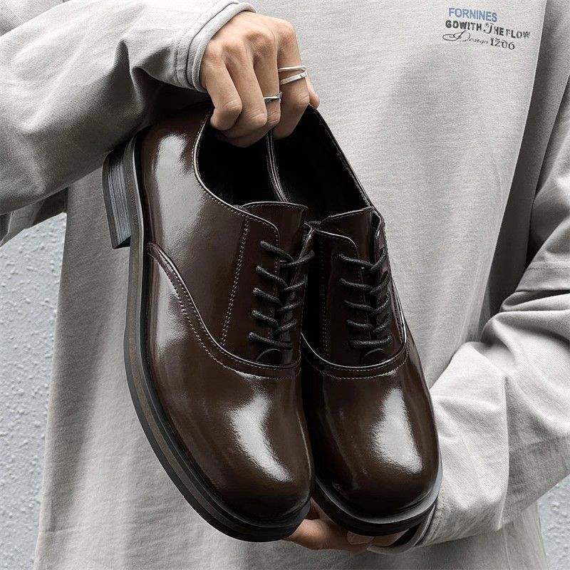 ShoeVault, scarpe da uomo eleganti, in stile giapponese, con suola spessa e punta quadrata, per pendolari, affari, sposo, casual, versatili e alla moda_voghion.com