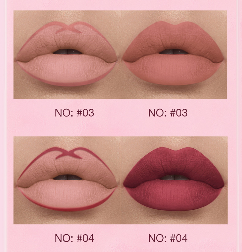 Langmanni 6+6 Matte Lip Gloss and Lip Liner Pen Set of 12 pieces Matte Lip Gloss Gift Box Set undefined