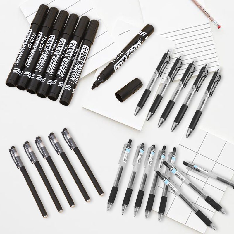 Pluma de gel de reunión de negocios al por mayor de gran capacidad de escritura rotulador líquido recto Prensa Libro de oficina Firma Pluma papelería suministros