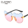 Children's glasses, sunglasses, fashionable cute sun protection cream suitable for men and women suitable for photo sessions, UF-protection, with little bears