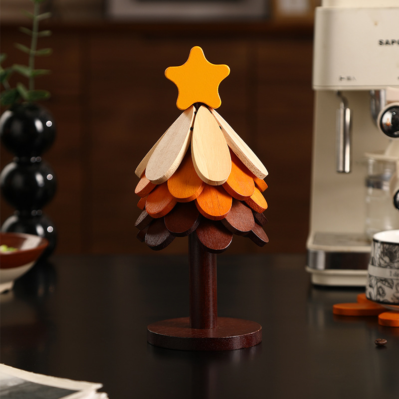 Madera sólida creativa un árbol almohadilla aislante térmico resistente a altas temperaturas alta sensación casera a prueba de quemaduras almohadilla de mortero almohadilla de platos almohadilla de platos