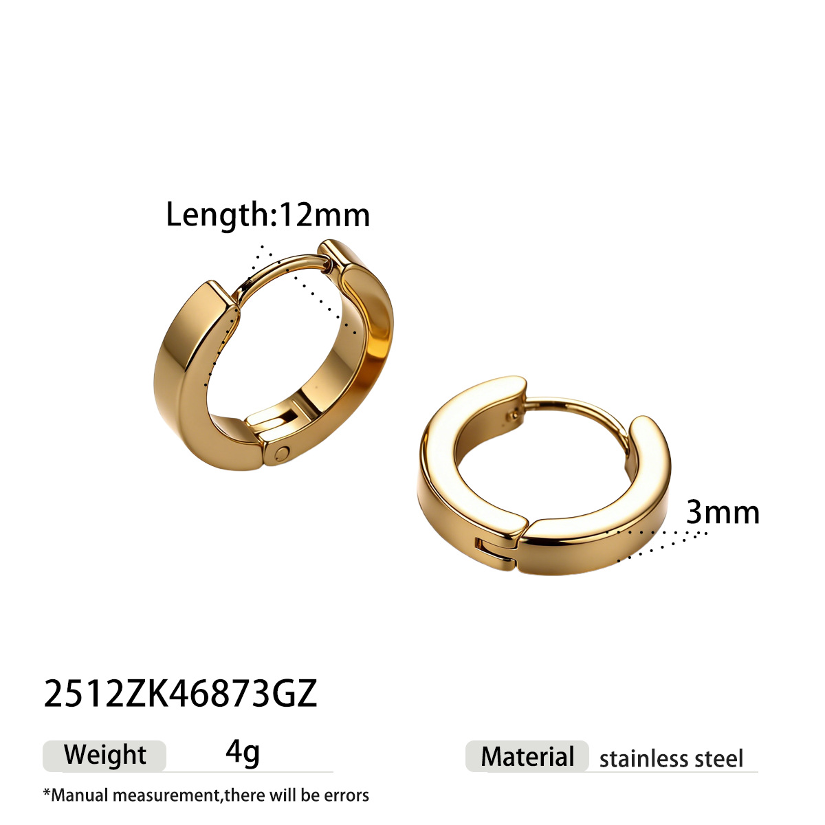 TENA Europa y los Estados Unidos venta caliente aretes redondos de acero inoxidable ligero lujo de alto nivel anillo sensorial geometría joyería pendiente transfronteriza