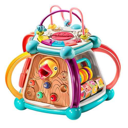 Baby multifunctional hand clap drum toy educational early childhood education baby heptahedron music clap drum batch gift