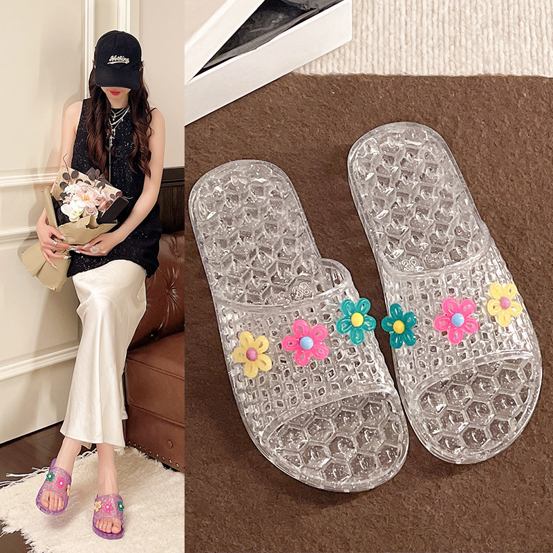 Korean-Style Crystal Slippers, Honeycomb Bath Slippers, Home Slippers, Soft-Soled Non-Slip Transparent Crystal Shoes, Home Slippers for Women, One-Line Slippers Korean-Style Crystal Slippers, Honeycomb Bath Slippers, Home Slippers, Soft-Soled Non-Slip Transparent Crystal Shoes, Home Slippers for Women, One-Line Slippers