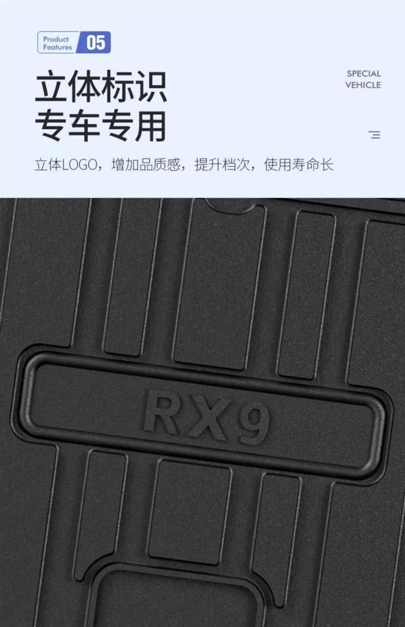 Tpe Roewe rx9 trunk mat modification accessories car interior decoration supplies car special trunk mat 25 23