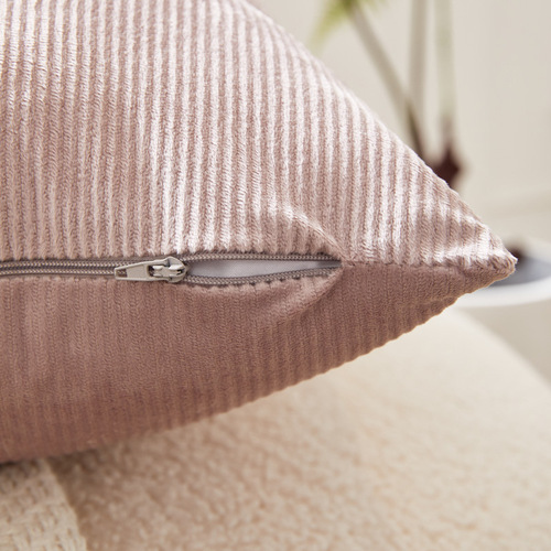 Solid Color Striped Corduroy Pillow Cover Home Decor Sofa Bedroom Living Room Throw Pillow