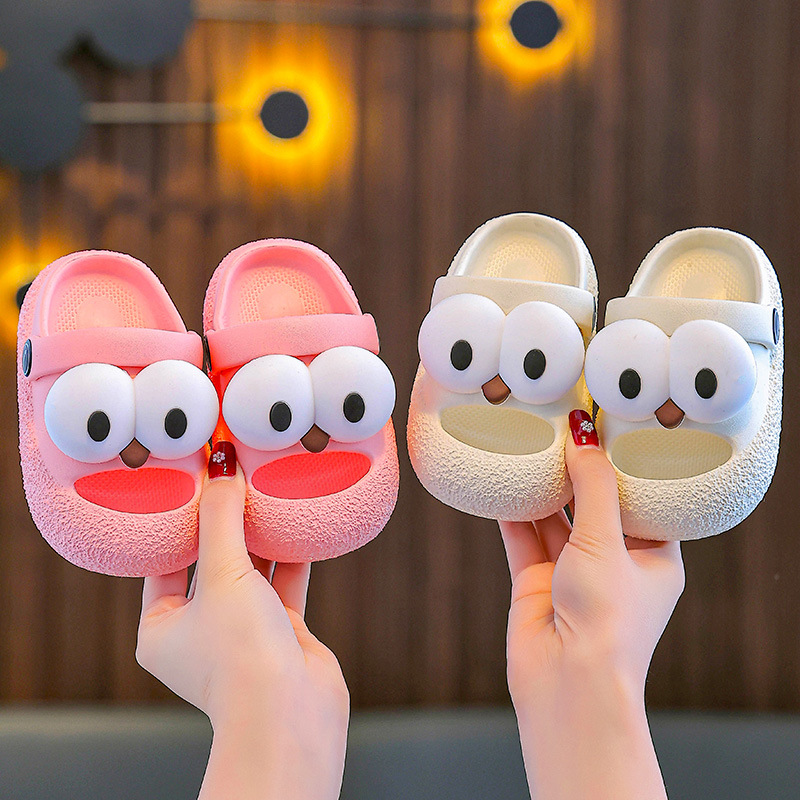 Zapatillas para niños de verano interior y exterior ojos de dibujos animados para bebés bañar zapatillas para hombres