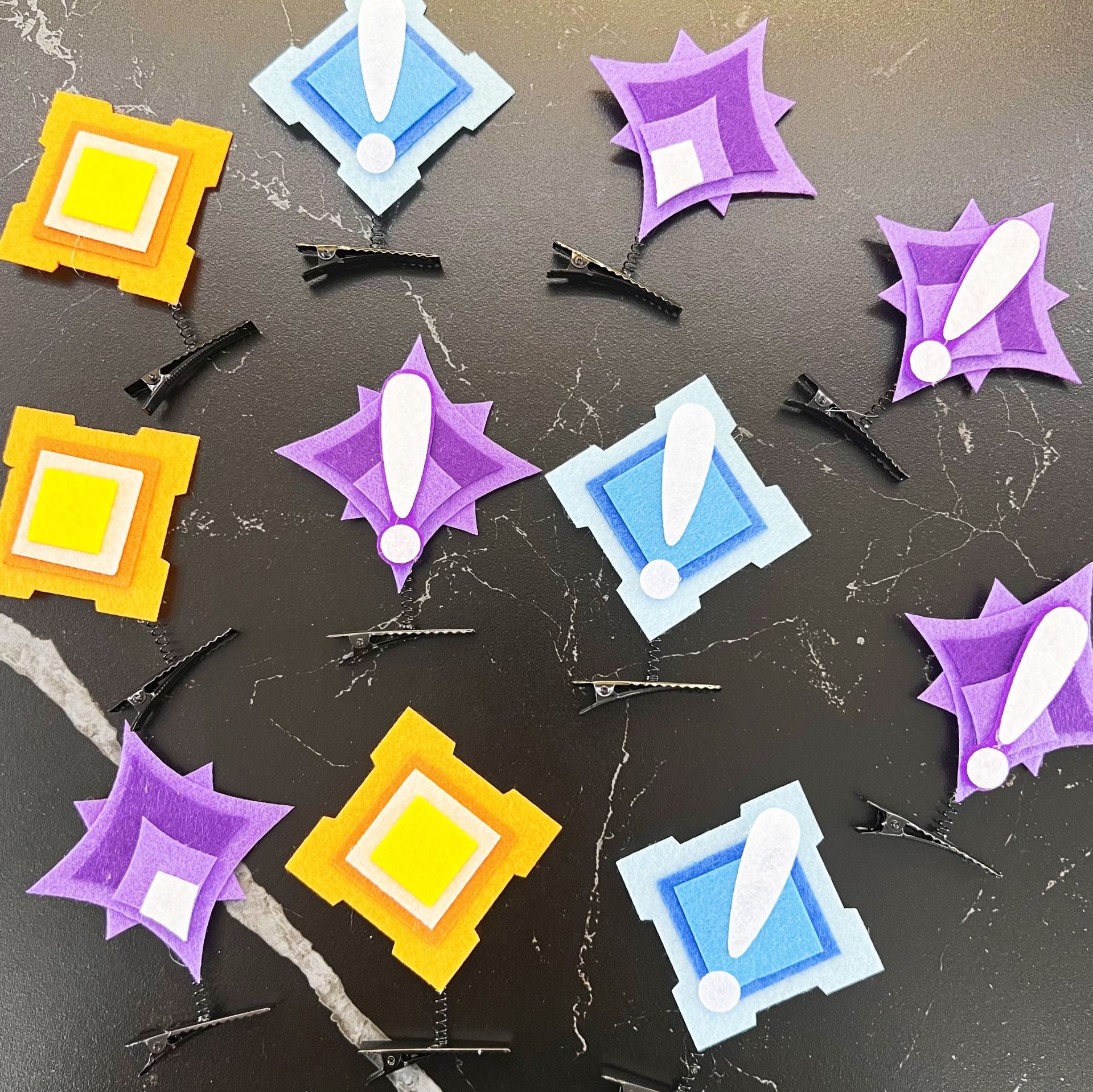 Genshin Entrust World Exclamation Mark Mission Hairpin DIY Hairpin Personalized Spring Clip Cosplay Game Peripherals