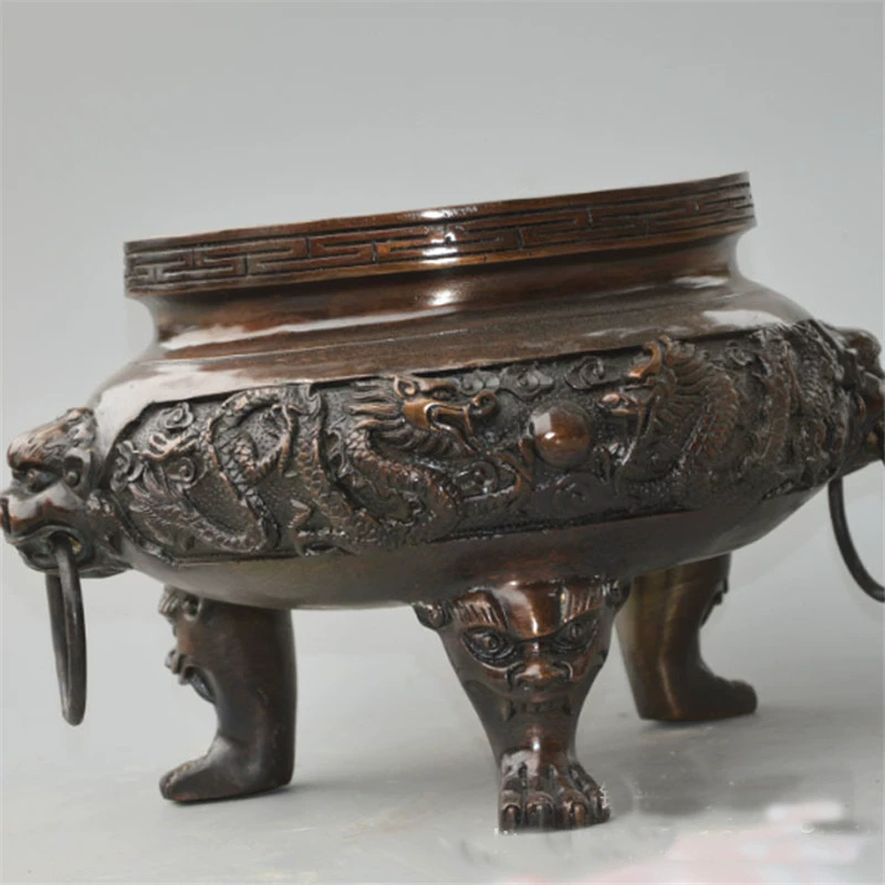Brass decorations for office, big Incense burner