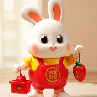 Electric Little Lucky Rabbit Baby Toy Dancing Children's Head-Up Training Doll Doll Baby 0 to 1 Years Old Newborn