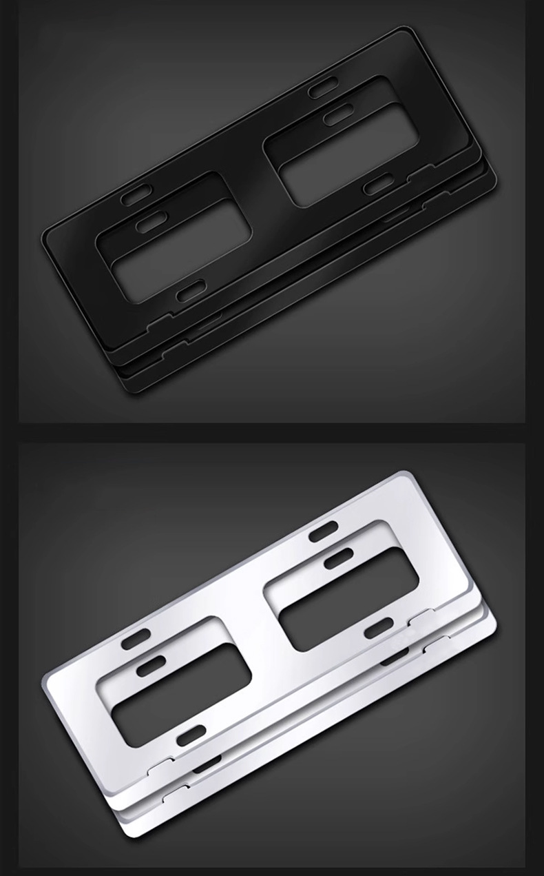Wei Brand Vv6 Mocha New Energy License Plate Frame License Plate Frame Protection Frame Blue Plate Black Carbon Fiber Anti-Break Aluminum Alloy