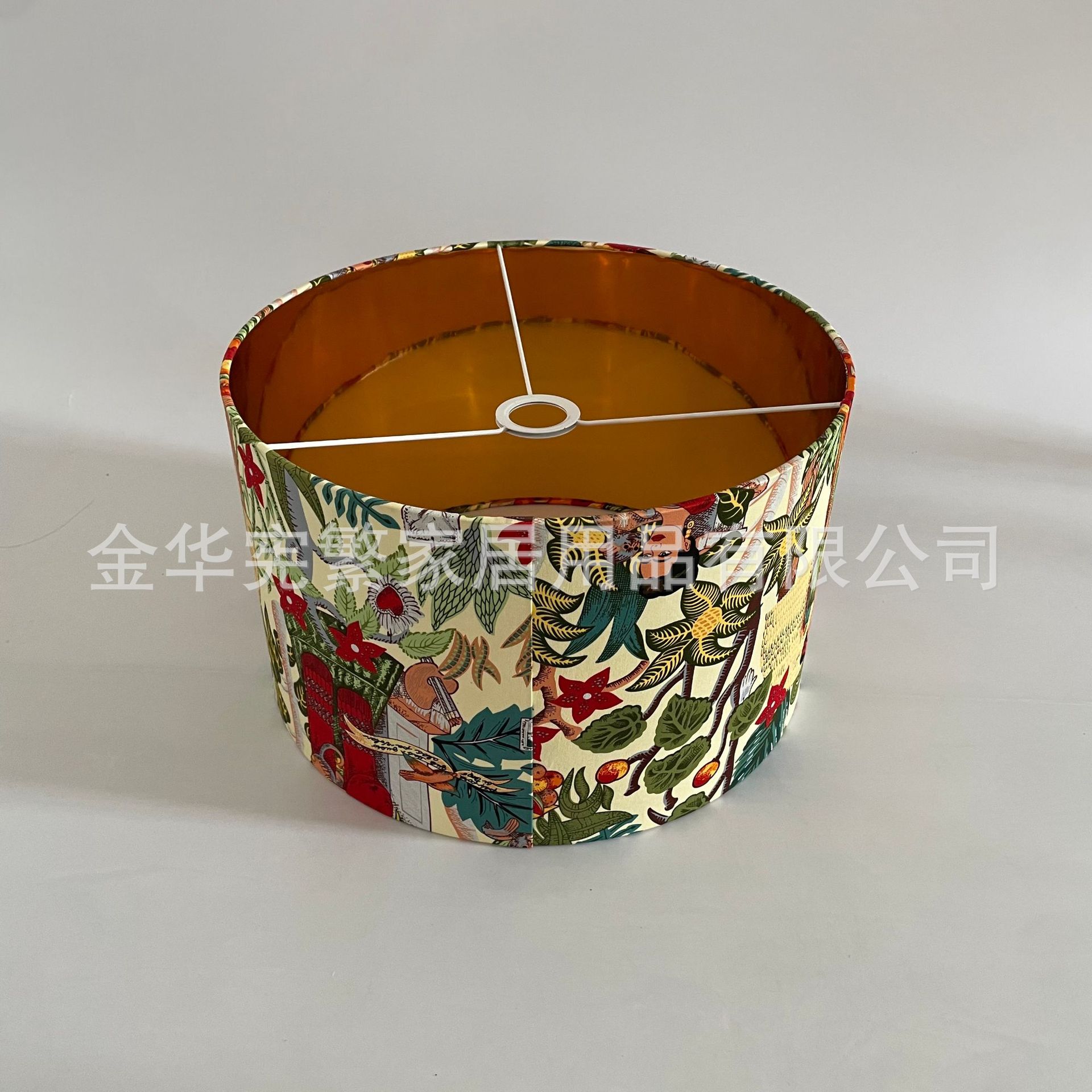 Venta directa de fábrica tela interior de Florida lámpara de mesa dorada pantalla de lámpara de pie cubierta de carcasa E27 dormitorio sala de estar con
