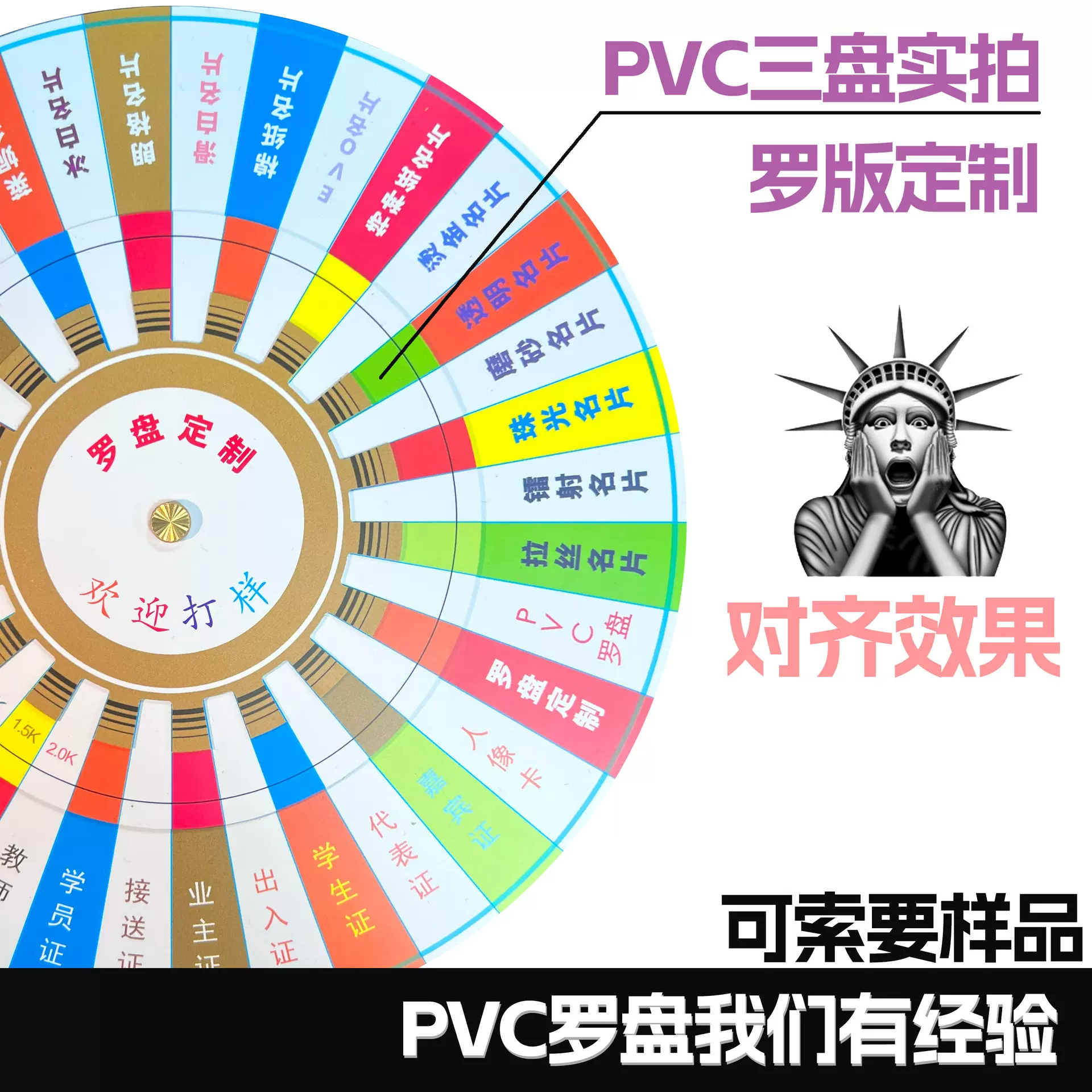 PVC风水罗盘高精度三元综合盘中医圆盘减肥指示罗盘BMI转盘定制
