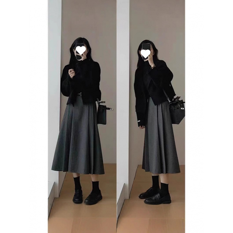美拉德套装女夏季大码微胖mm显瘦高级感呢子西装外套连衣裙两件套|undefined