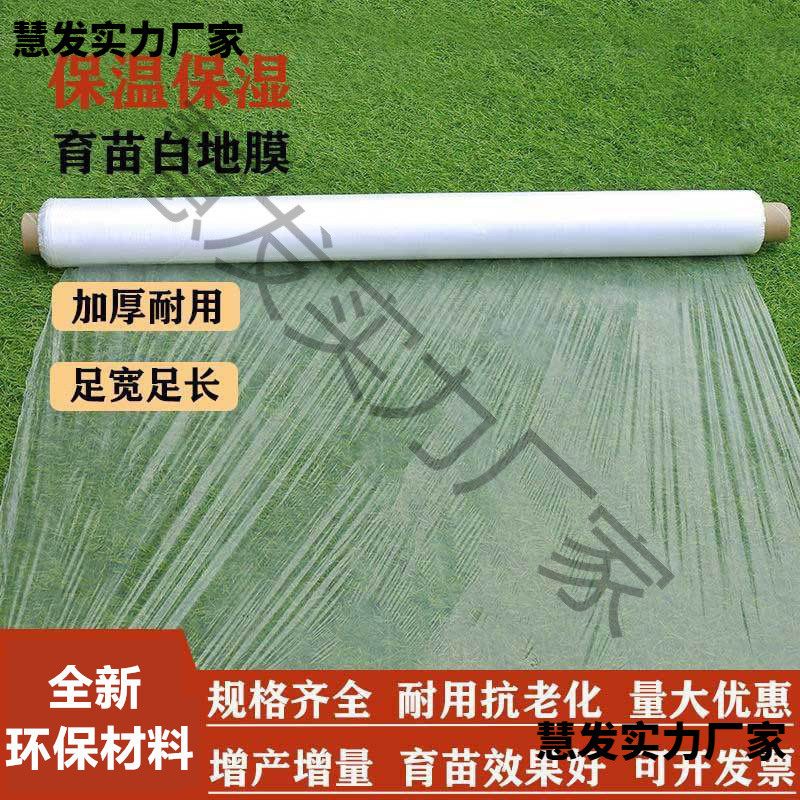 薄膜白色地膜农用塑料透明蔬菜大棚膜种植除草工程养护土工膜薄款