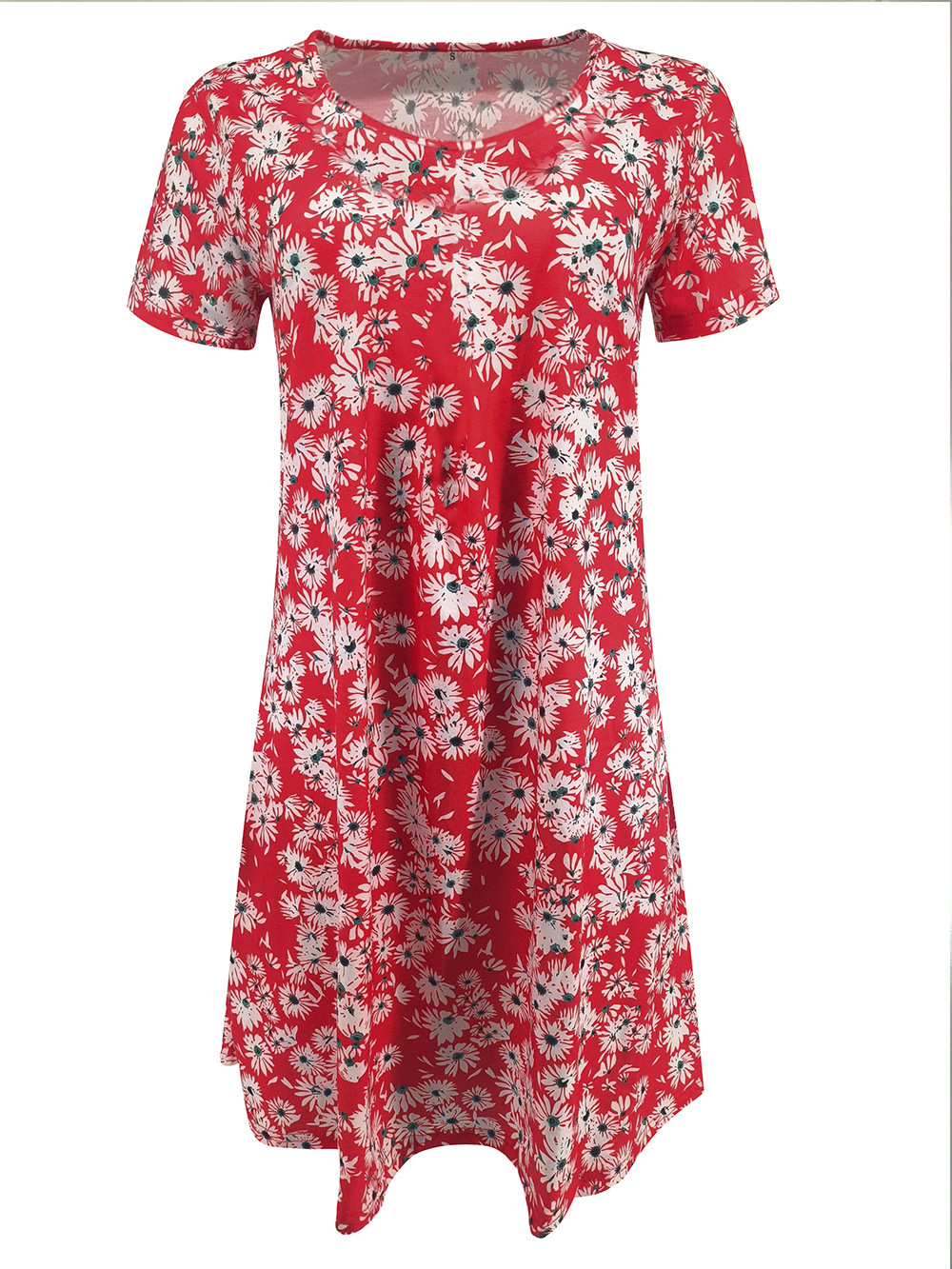 Women's Regular Dress Casual Round Neck Printing Short Sleeve Printing Knee-length Daily display picture 9