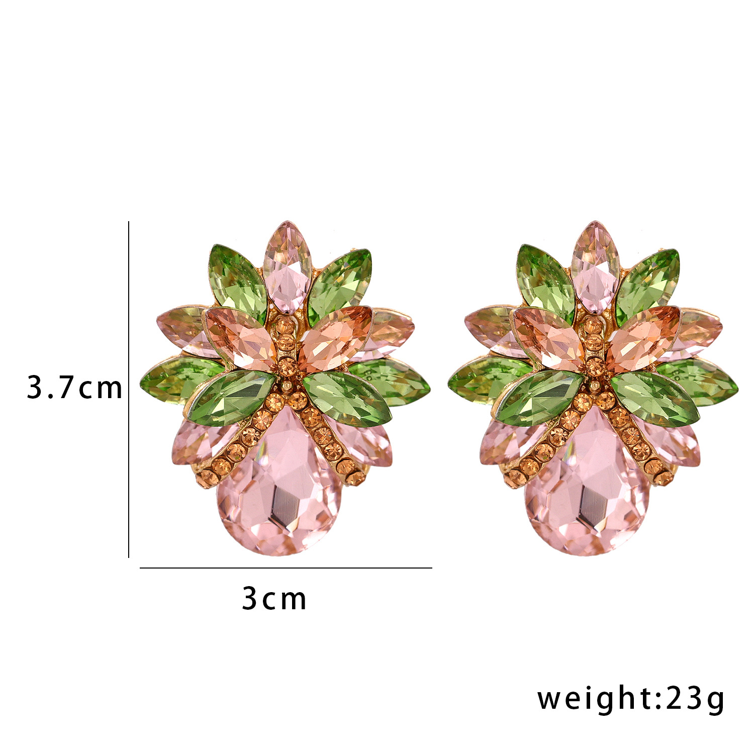Pendientes De Diamantes De Flores De Moda display picture 1