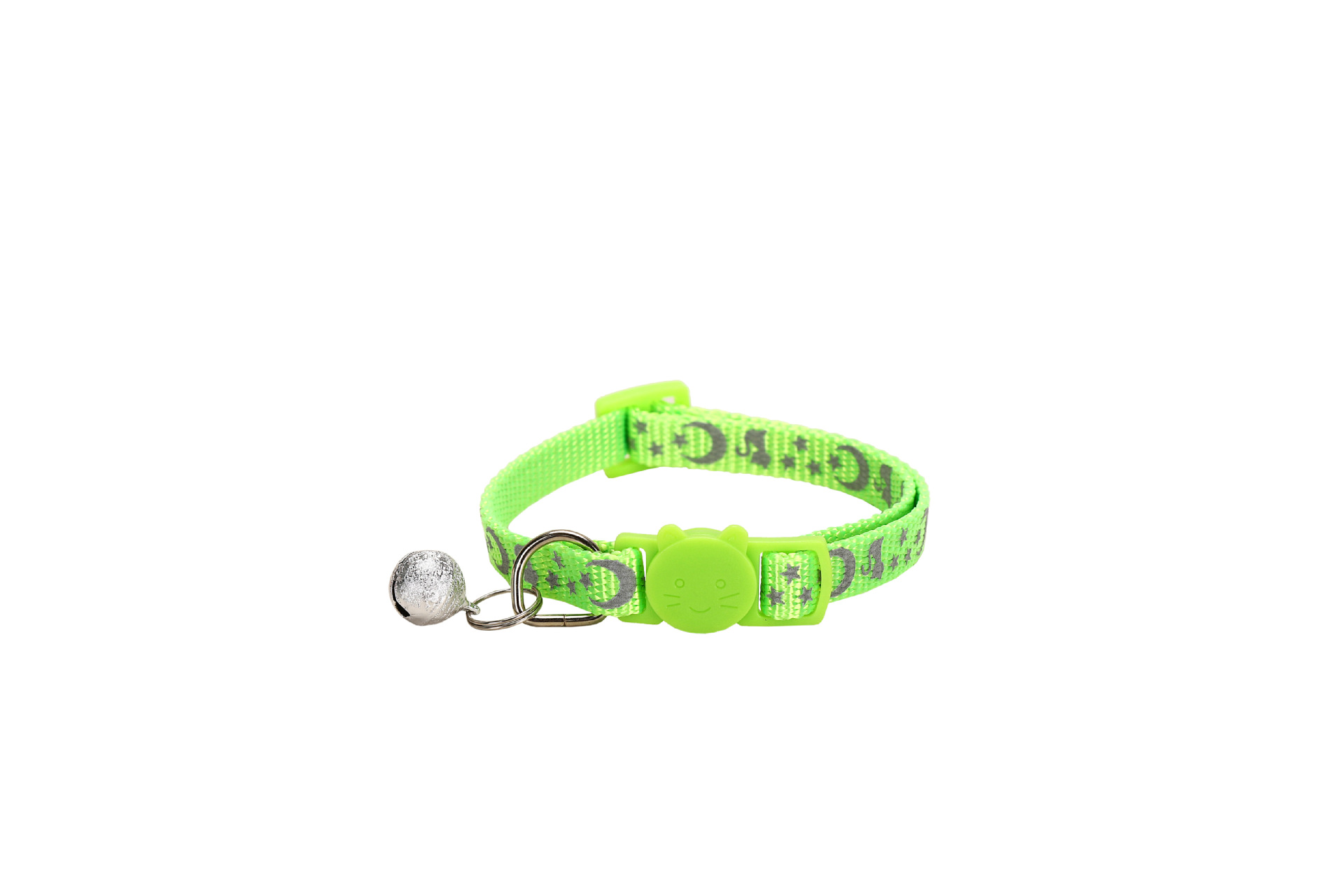 Nuevo collar de luna de estrella reflectante, collar de gato, collar de perro pequeño y medio, collar de nylon de estrella reflectante, collar de luna, explosión