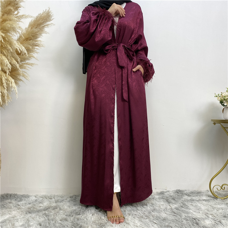 Aliexpress Tiktok Amazon Cross-Border Exclusive Satin Printed Cardigan Robe 1950 Aliexpress Tiktok Amazon Cross-Border Exclusive Satin Printed Cardigan Robe 1950