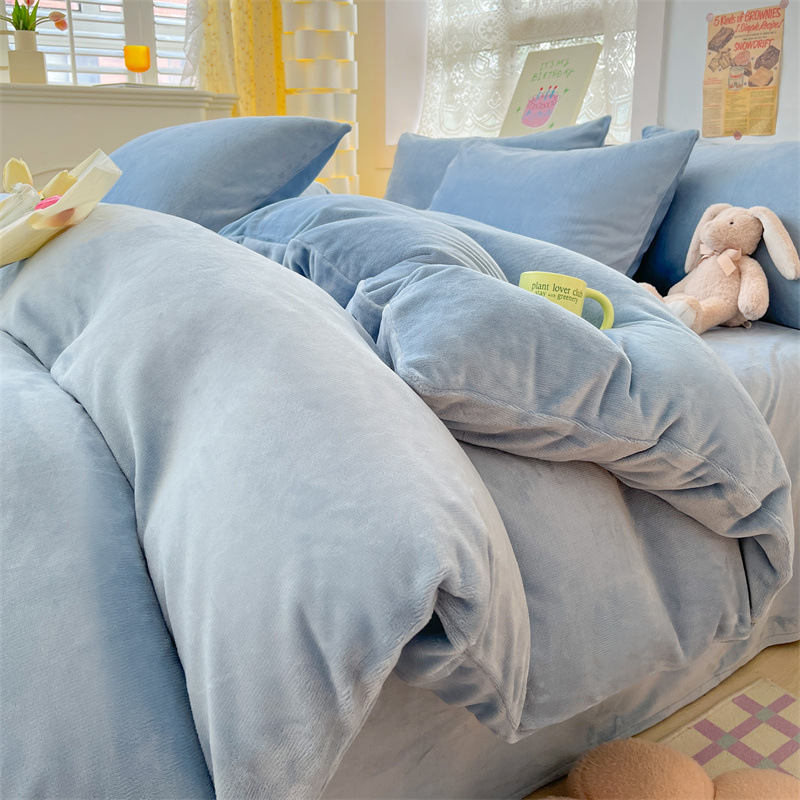 Leche cubierta de edredón otoño invierno una sola pieza de edredón de doble cara una sola franela de coral una sola persona más cubierta de edredón