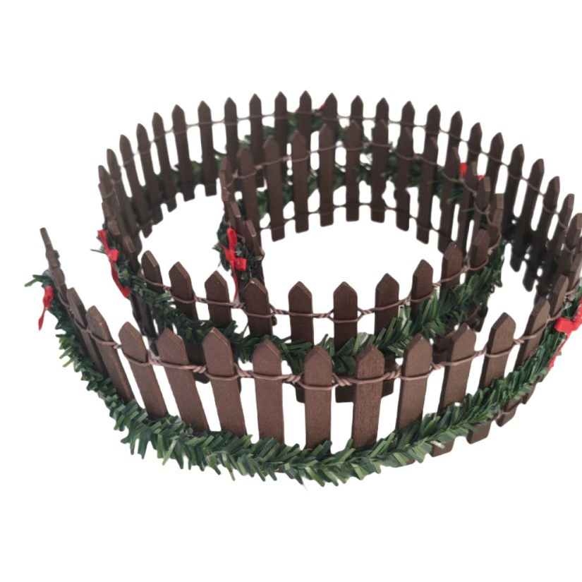 ZAKKA микро пейзаж Рождественский уличный забор ручной работы мини твердый деревянный небольшой забор Ландшафтный реквизит длиной 90 см 5 см высотой