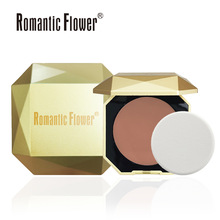 跨境出口6色单层粉饼带粉扑修容多色可选深色皮肤黑人化妆品