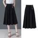 Hong Kong-style European-style Ice Silk Wide-leg Cropped Pants Women's New Arrival 2025 Spring and Summer High Waist Korean-style Dipped Loose Casual Pants