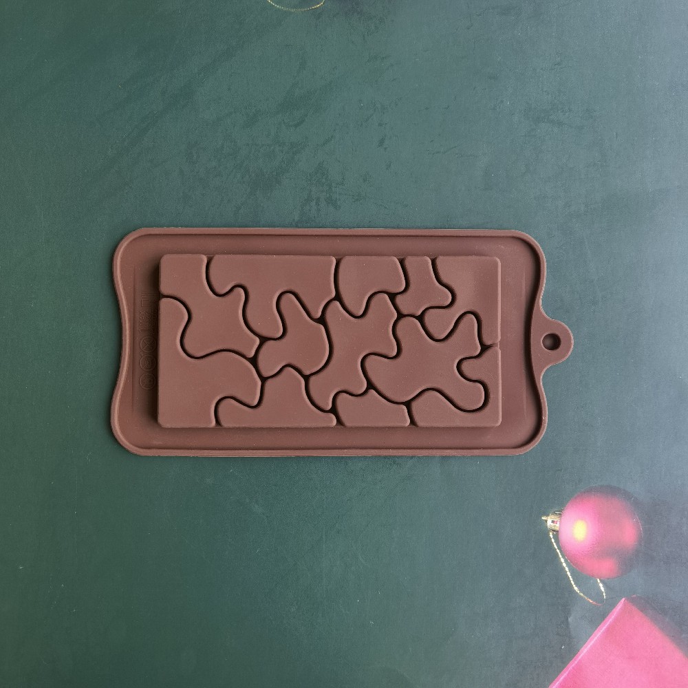 Puzzles chocolate 168 molde de silicona pastel helado pudín molde de postre jabón utensilios