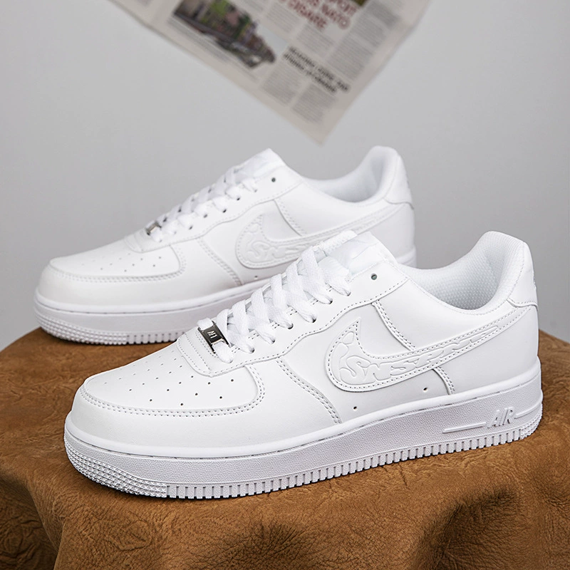 Обувь спортивная низкая для отдыха, белые (Air Jordan, Nike Air Force 1)