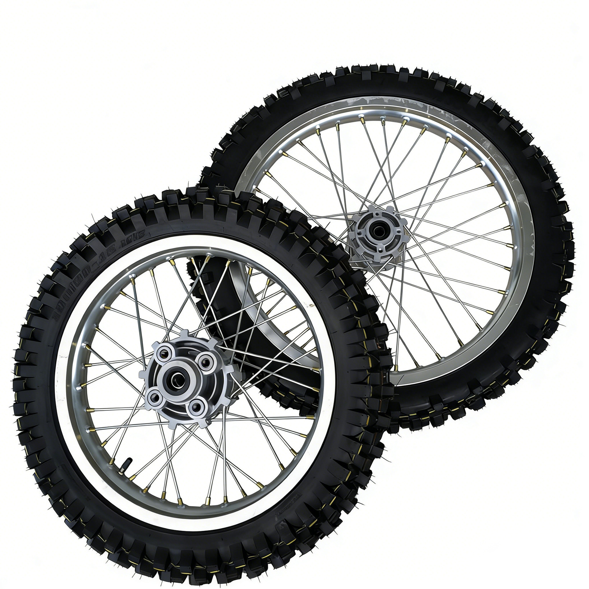 Cqr Off-Road Motorcycle Front Wheel 80/100-19 Rear Wheel 110/90-16 Wheel Hub Wheel Rim Large Tooth Tire Assembly