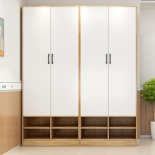 Nursing Home, Elderly Care Home, Suitable for Aging Solid Wood Wardrobe, Simple Large-Capacity Bedroom Storage Cabinet for the Elderly, Double Single Door