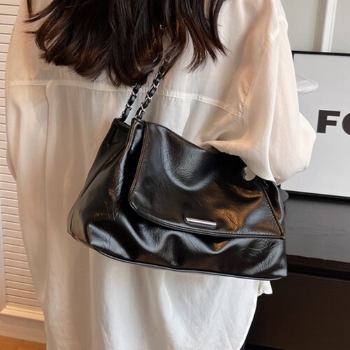 Ins casual large capacity tote bag for women, 2024 new style, popular and versatile chain crossbody bag, single shoulder bag