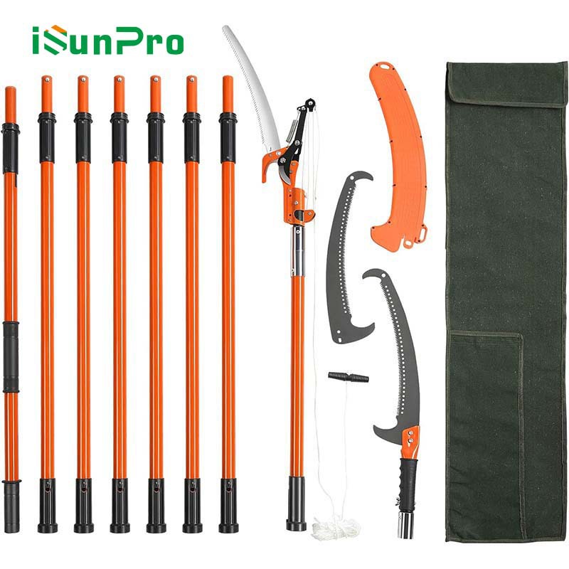 亚马逊热销可调节可拆卸高空锯树木修剪器花园修枝锯园林锯子