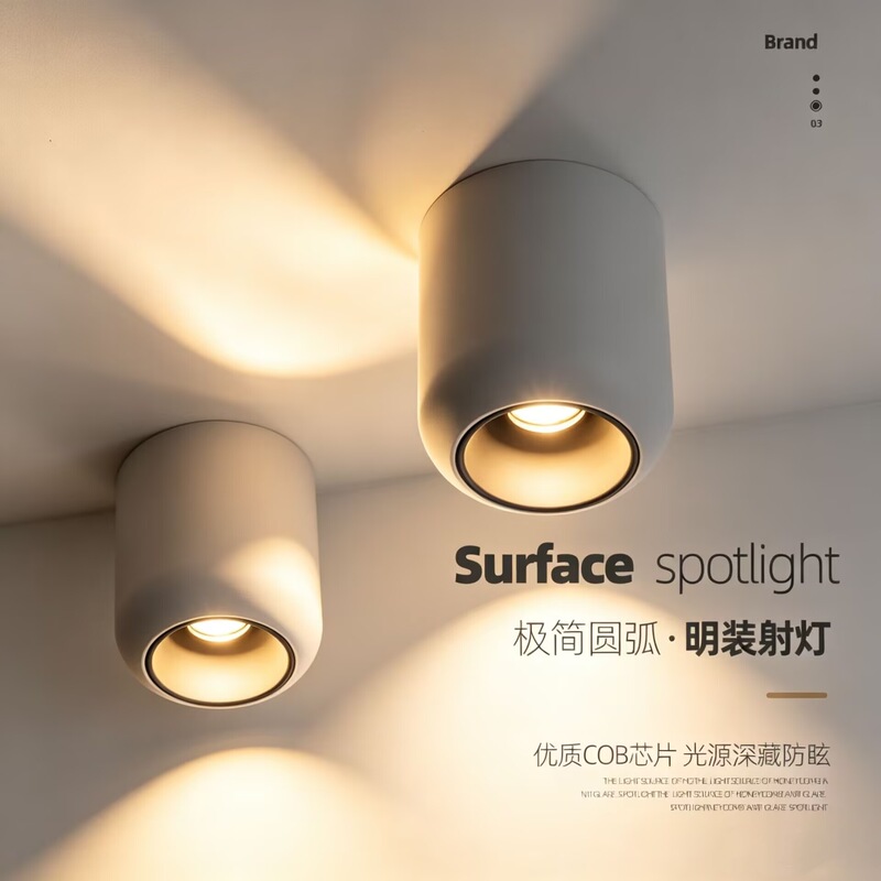 Full-spectrum surface-mounted spotlight, anti-glare wall washer light, Bluetooth mesh 2.0, Tuya smart downlight, has been connected to the Mi Home app