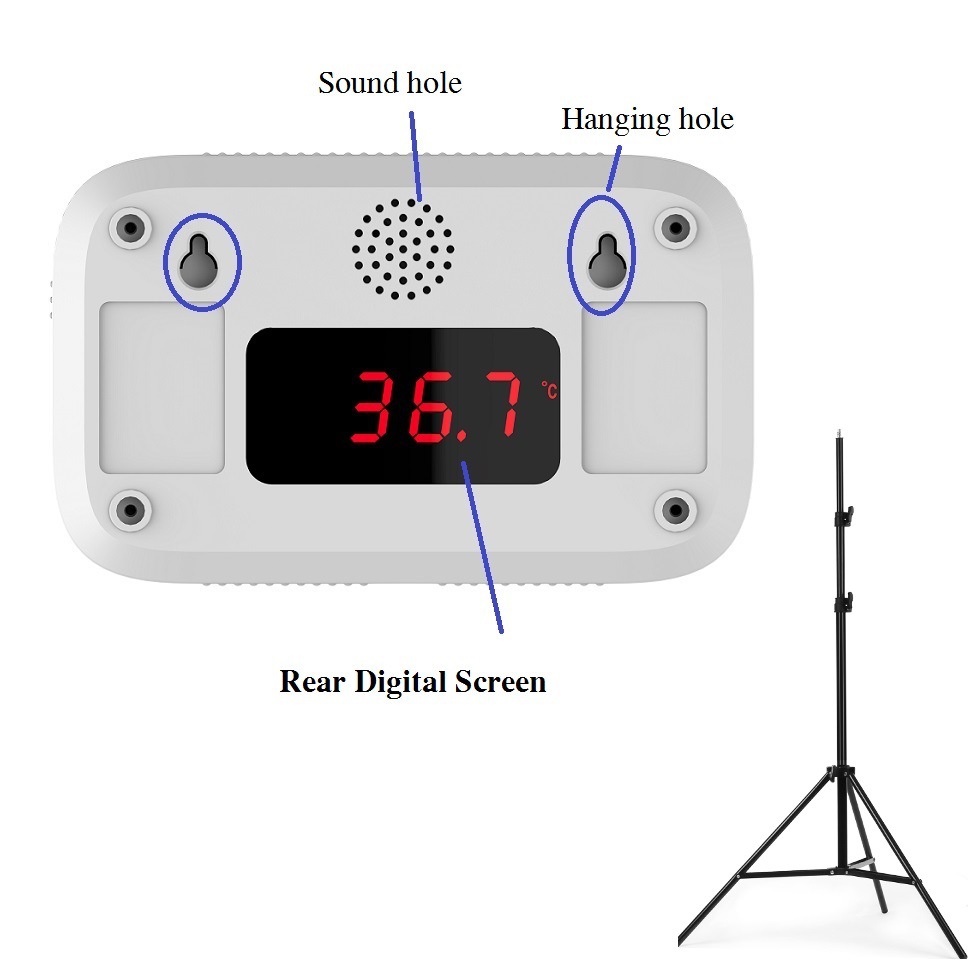 support high temperature Below zero Hypothermia Dual Infrared thermodetector B3PRO Contactless Wall mounted School Bus