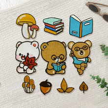 毛衣小熊卡通电脑刺绣布贴纺织辅料DIY服饰箱包补丁绣花章贴饰