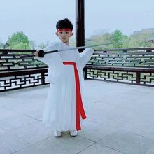 汉服儿童演出服古装中国风男童春秋交领女孩摄影仙侠国学表演服
