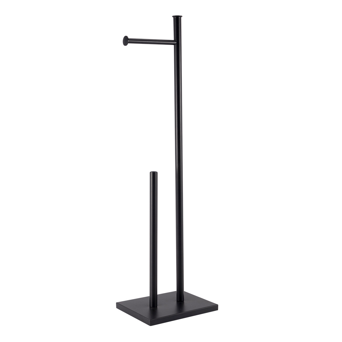 Soporte de toallas de piso con base rectangular negro mate transfronterizo
